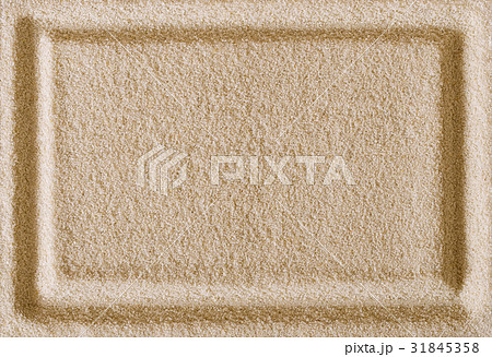 Rectangle frame imprint in sand surface macro phot 31845358