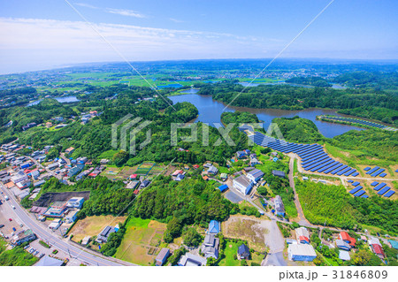オリンピック会場千葉県一宮町釣ヶ崎海岸付近を空撮 オリンピック会場千葉県一宮町釣ヶ崎海岸付近を空撮 31846809