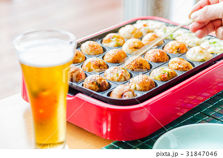 自宅でたこ焼き ビール タコパ 自宅でたこ焼き ビール タコパ 31847046