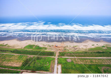 山武市蓮沼海浜公園付近を空撮 31847642