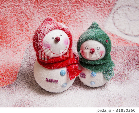 冬 雪だるま 人形 31850260