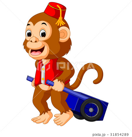 circus monkey carrying cart circus monkey carrying cart 31854289
