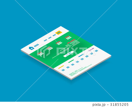 Isometric concept of web site design templates 31855205