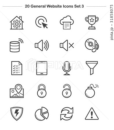 General icons set 3. Line thickness icon General icons set 3. Line thickness icon 31858075