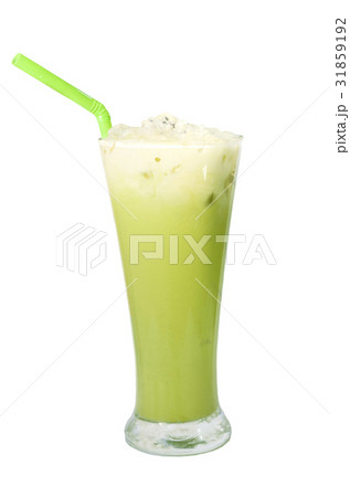 Ice Green tea, famous drink isolated on white 31859192