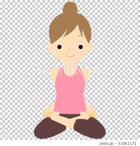 ヨガポーズ　パドマアーサナ（蓮華座）イラスト 31861171