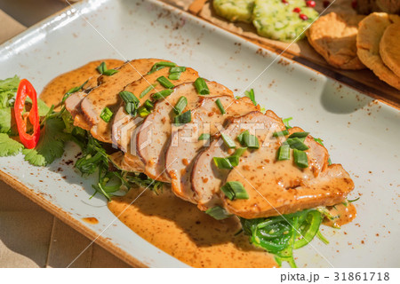 Slices of delicious liver pate 31861718