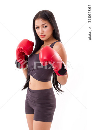 strong fitness woman boxer or fighter 31862362
