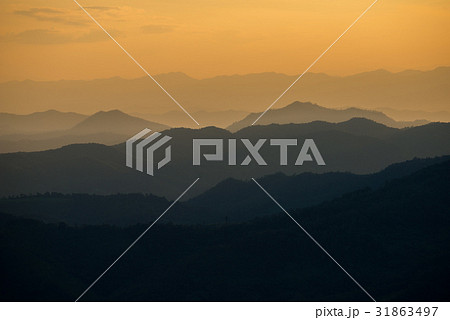The beautiful Sunset in North of THAILAND. The beautiful Sunset in North of THAILAND. 31863497