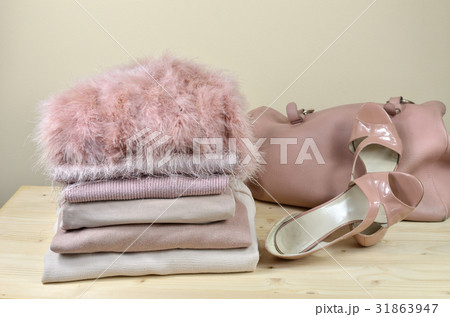 Pink Garments, Sandals and Bag Pink Garments, Sandals and Bag 31863947