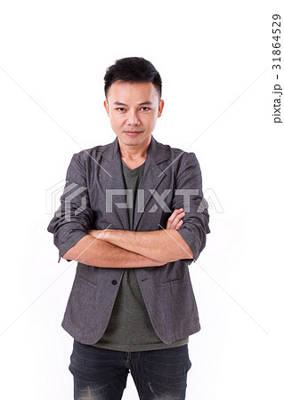 confident man, arm crossing confident man, arm crossing 31864529