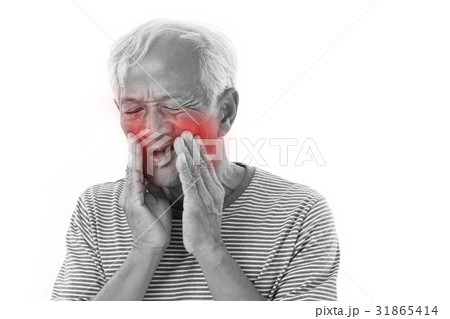 sick old man, toothache with red alert accent sick old man, toothache with red alert accent 31865414