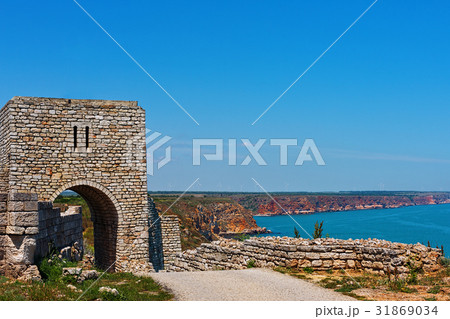 Restored gate of ancient greek fortified colony 31869034