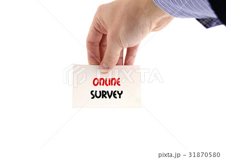 Online survey text concept Online survey text concept 31870580