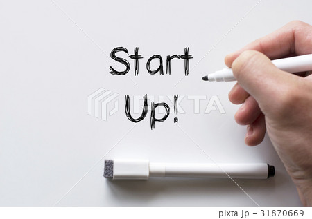 Start up written on whiteboard Start up written on whiteboard 31870669
