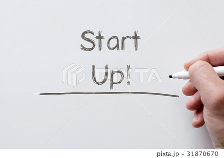 Start up written on whiteboard Start up written on whiteboard 31870670