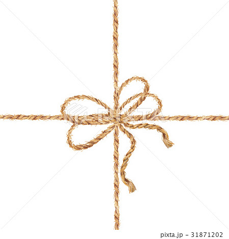 Watercolor illustration. The bow-knot of the linen Watercolor illustration. The bow-knot of the linen 31871202
