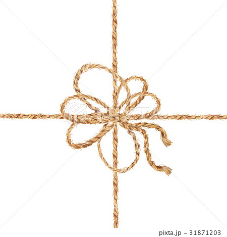 Watercolor illustration. The bow-knot of the linen Watercolor illustration. The bow-knot of the linen 31871203