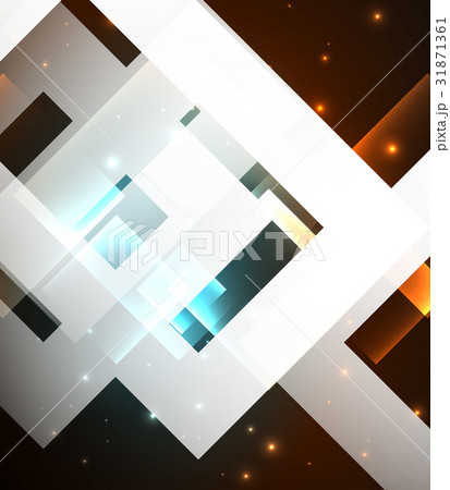 Dark background design with squares and shiny 31871361