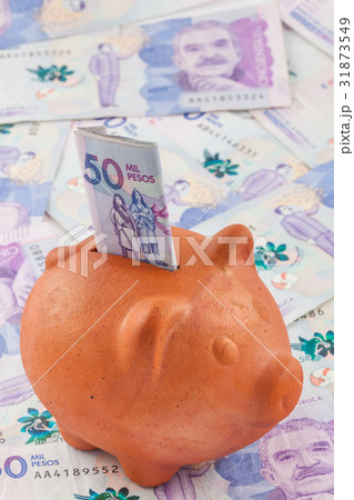 Saving money - Fifty Thousand Colombian Pesos Bill 31873549