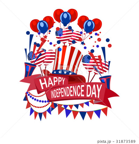 Happy Independence Day of America. Volumetric 31873589