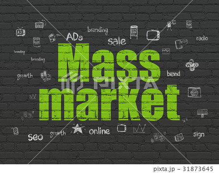Advertising concept: Mass Market on wall 31873645