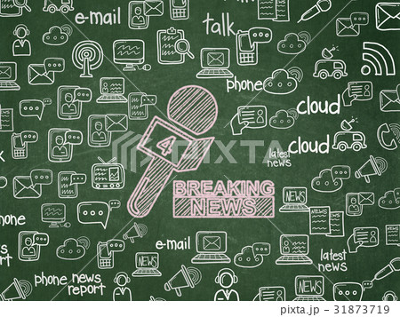News concept: Breaking News And Microphone on News concept: Breaking News And Microphone on 31873719