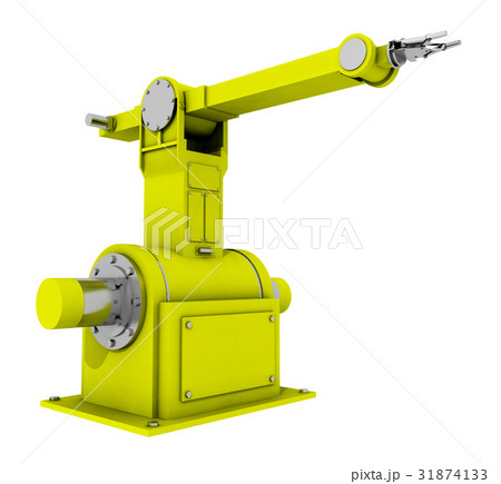 Robotic arm isolated on white background Robotic arm isolated on white background 31874133