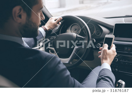 Young business man test drive new car Young business man test drive new car 31876187