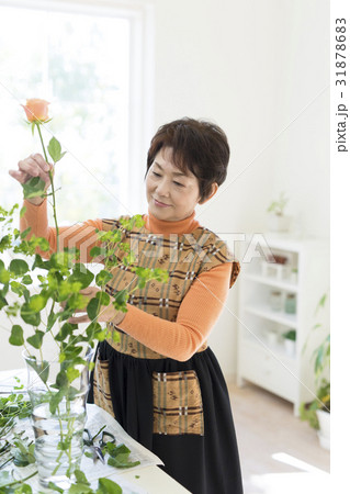 花を生ける女性 31878683