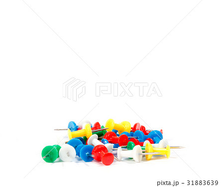colored drawing pins office supplies stationery 31883639
