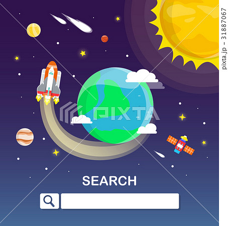 Earth and solar system illustration design Earth and solar system illustration design 31887067