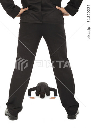 businessman apologize  with japanese kneeling  31890225