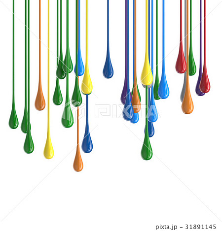 3D color glossy paint drop blobs 3D color glossy paint drop blobs 31891145