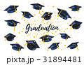 Vector illustration of many graduate caps 31894481