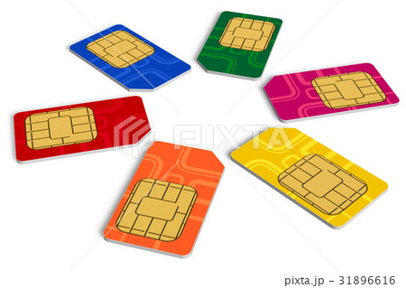 Circle from color SIM cards Circle from color SIM cards 31896616