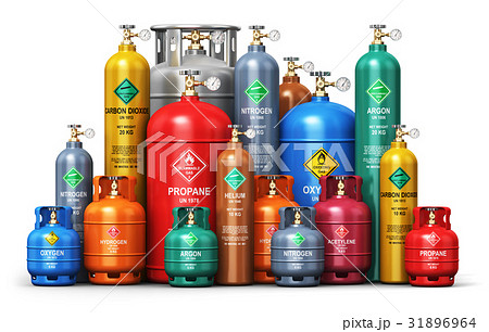 Set different industrial liquefied gas containers 31896964