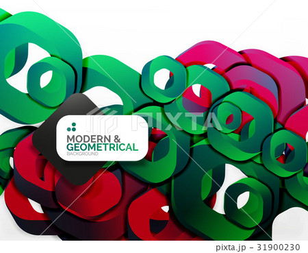 Geometric abstract background, cut chain shapes or 31900230