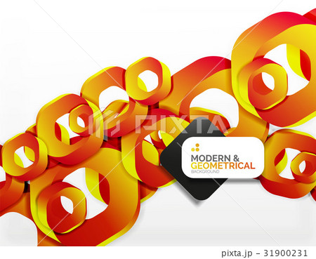 Geometric abstract background, cut chain shapes or 31900231