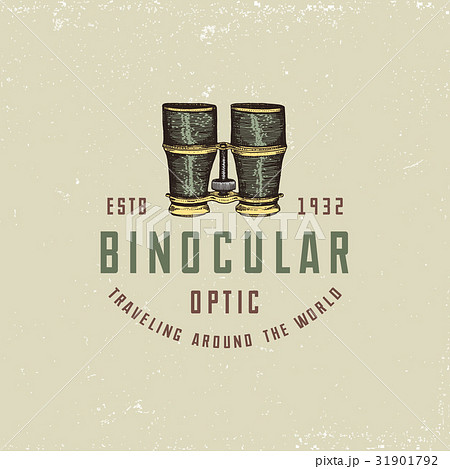 Binocular logo emblem or label monocular vintage Binocular logo emblem or label monocular vintage 31901792