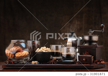 Fresh coffee on table. Fresh coffee on table. 31901871