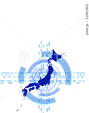 ビジネス　日本地図　テクノロジー　ネットワーク　デジタル　データ 31902862