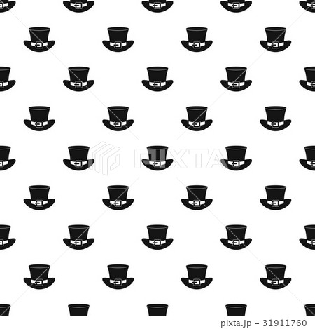 Top hat with buckle pattern vector 31911760