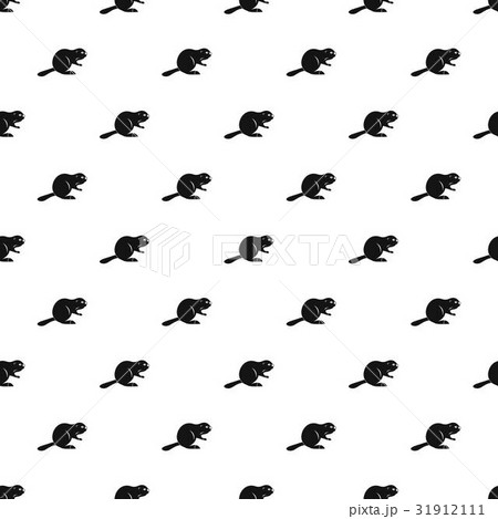 Canadian beaver pattern vector 31912111