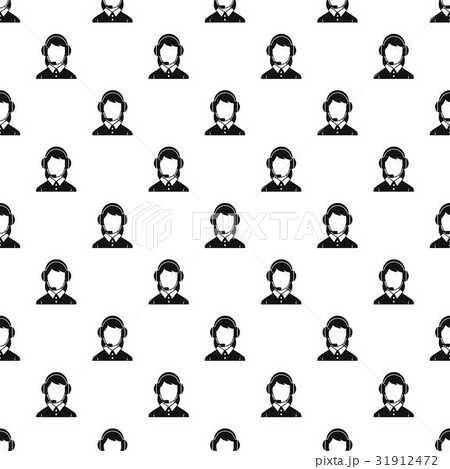 Business woman with headset pattern vector 31912472