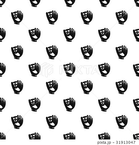 Leather baseball glove pattern vector 31913047