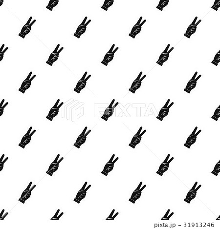 Hand showing victory sign pattern vector 31913246