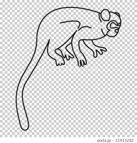 Capuchin monkey icon, outline style Capuchin monkey icon, outline style 31913282
