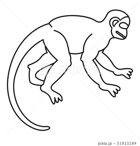 Japanese macaque icon, outline style Japanese macaque icon, outline style 31913284