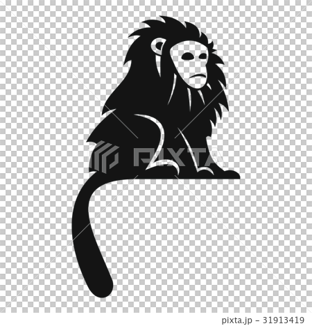 Hairy monkey icon, simple style 31913419
